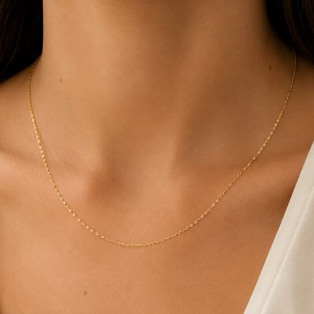 Corrente Cadeadinho 1,2mm Feminina Dourada Folheada a Ouro 18k 45cm 50cm 60cm