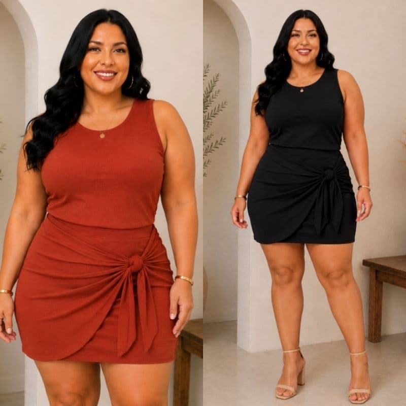 Conjunto Plus Size Saia Envelope + Blusa Conjunto Feminino Tam Único 46 ao 50