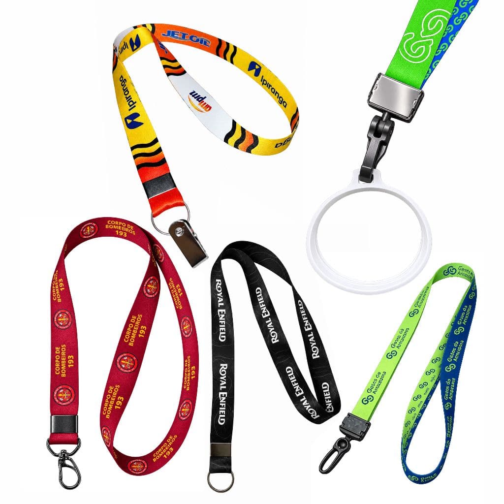 10 Cordão p/ Crachá Personalizado Impressão Digital - Personalize seu negocio com sua logomarca Arte Grátis