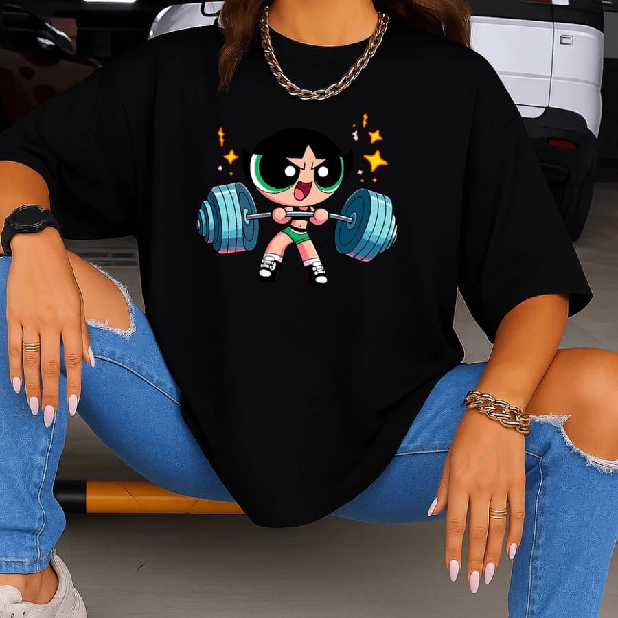 T-Shirt Camisetão Meninas Superpoderosas Lindinha Docinho Florzinha 100% Algodão Feminina Treino