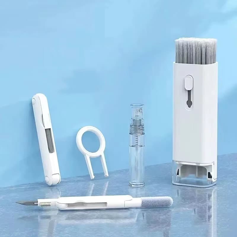 Mini Kit de Limpeza Multiuso Portátil 7 em 1 Teclado Fones Telas