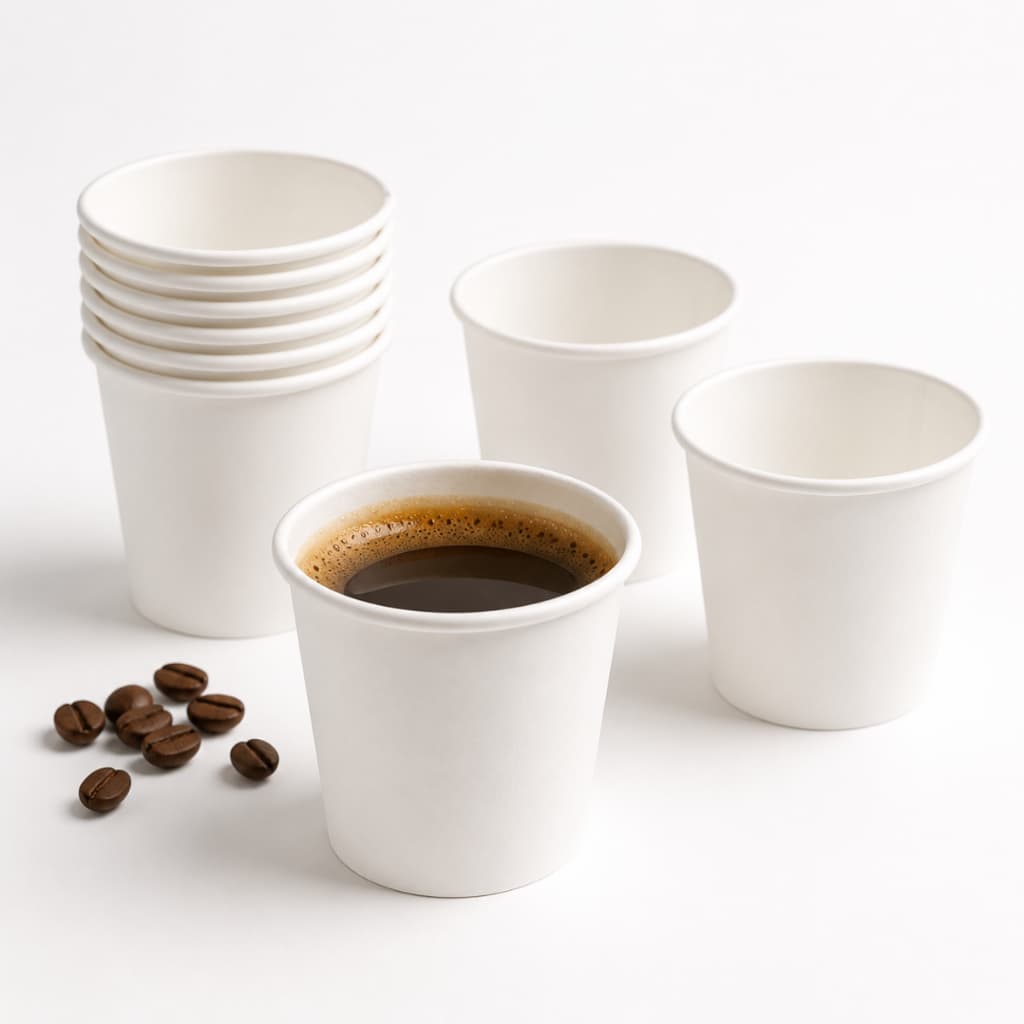 Copo De Papel Branco Térmico Biodegradável 85ml Café Chá