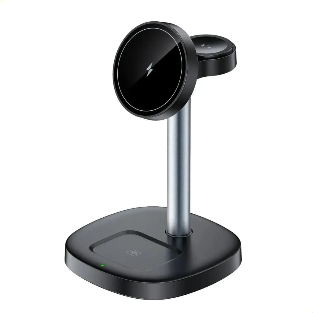 Carregador Sem Fio Magnetico 3 Em 1 15w Celular Fone Relogio
