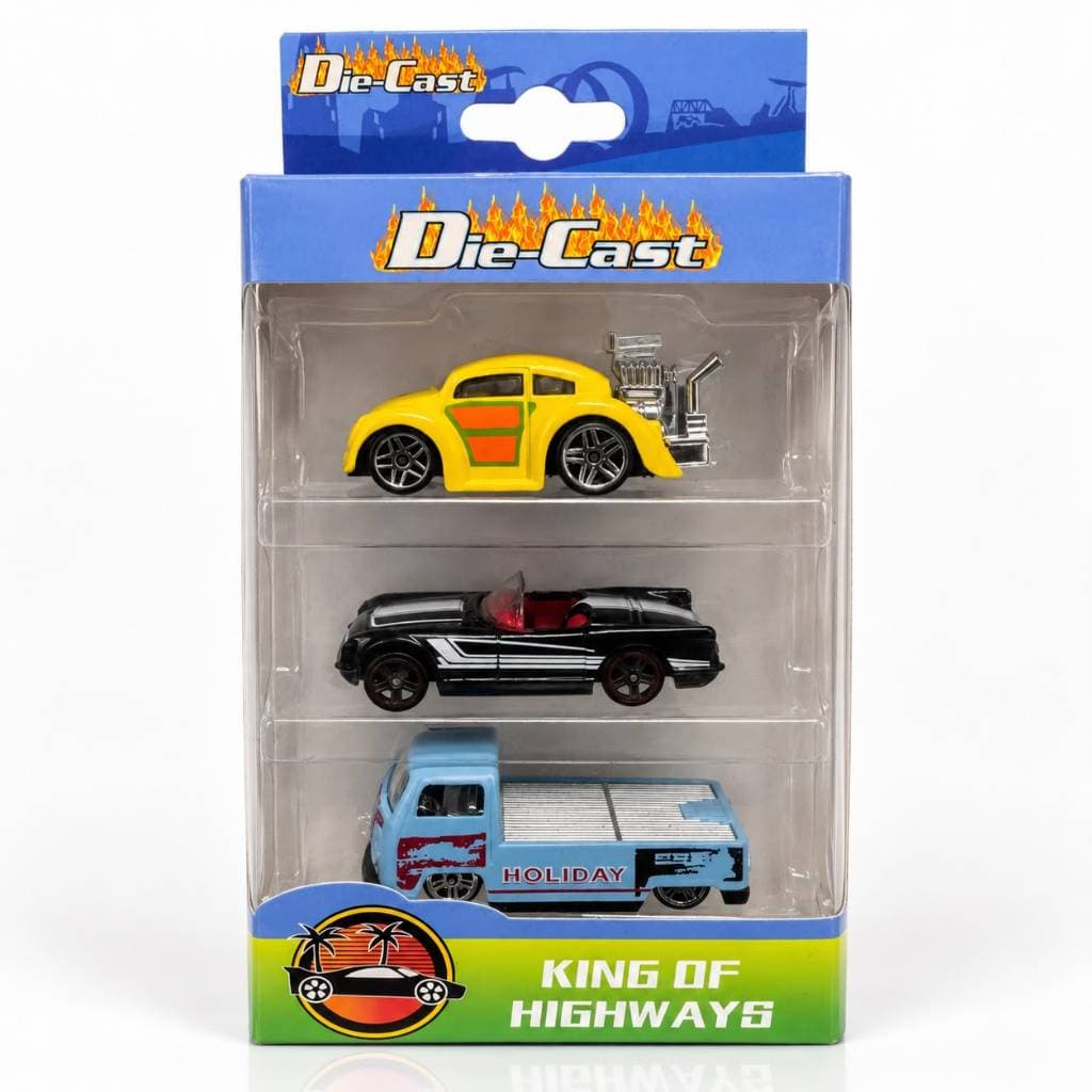 Kit 3 Carrinhos ESTILO Hot Wheels Pacote com 3 Carros Modelos Sortidos