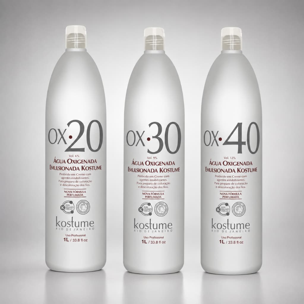Água Oxigenada Emulsionada OX Kostume - 1L - Escolha o volume na variação