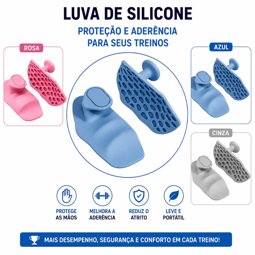 Luva de Academia Para Levantamento De Peso Profissional  (Hand Grips) Musculação Crossfit Protege as Mãos Zero Calos