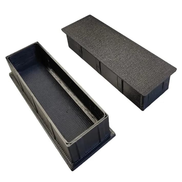 Kit 05 Tampas Ponteira Embutida para Metalon 150x50mm | Tampa Acabamento Retangular 15x5cm Preta