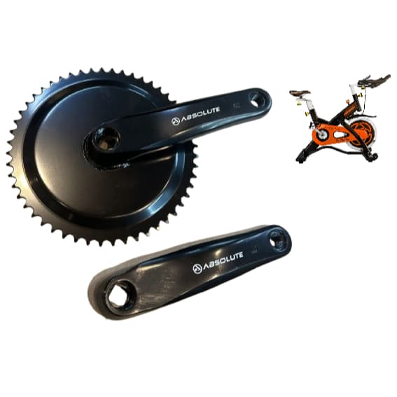 Pedivela Spinning com Coroa 52 D Absolute Par Braços Bike com 170 mm Aço