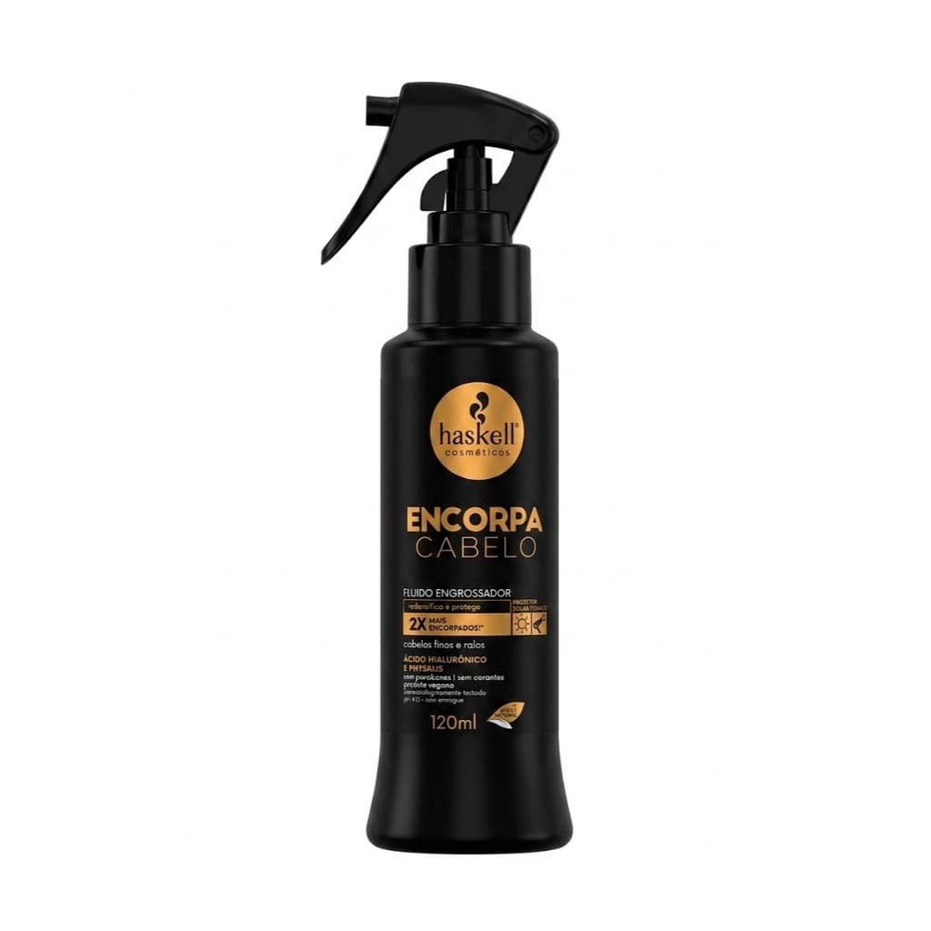 Haskell Encorpa Cabelo Fluído Engrossador 120ml- Fios Mais Encorpados, Volume e Proteção Térmica