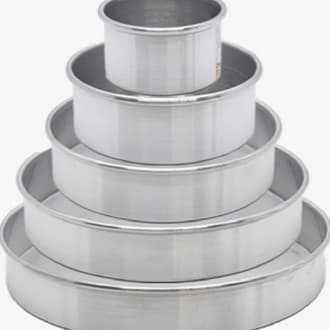 Forma de Alumínio Alta -Forma de Bolo Alta -Forma Alumínio 10cm Altura -Vários Tamanhos - Formas de Alumínio Resistente