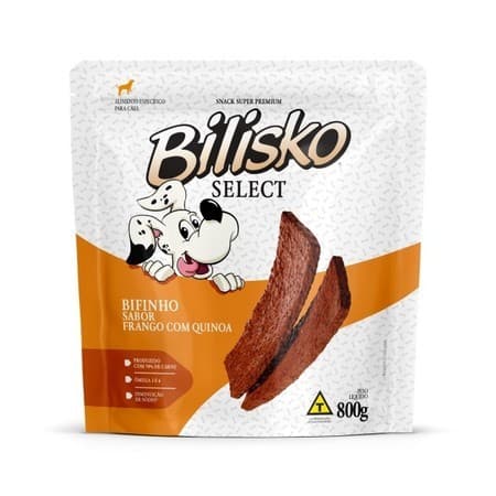 Bifinho Frango com Quinoa Bilisko Petiscos Snacks Cães 800g - Perfeito para o seu Pequenino