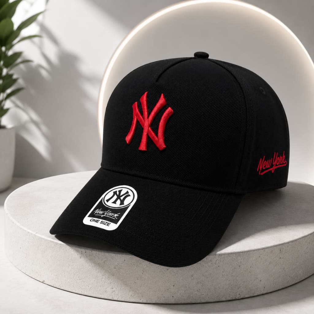 Boné New York Trucker Aba Curva Masculino Feminino Estilo Urbano Bordado Frontal e Lateral