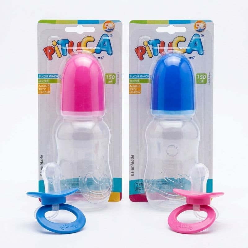 kit chupeta e mamadeira Chuquinha 150ml