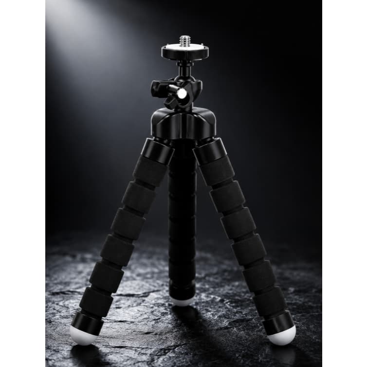 Tripé Flexível Mini com Suporte para Celular