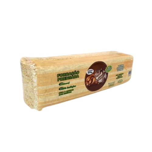 Serragem Prensada Maravalha de Pinus 800g para Roedores, Répteis e Pássaros