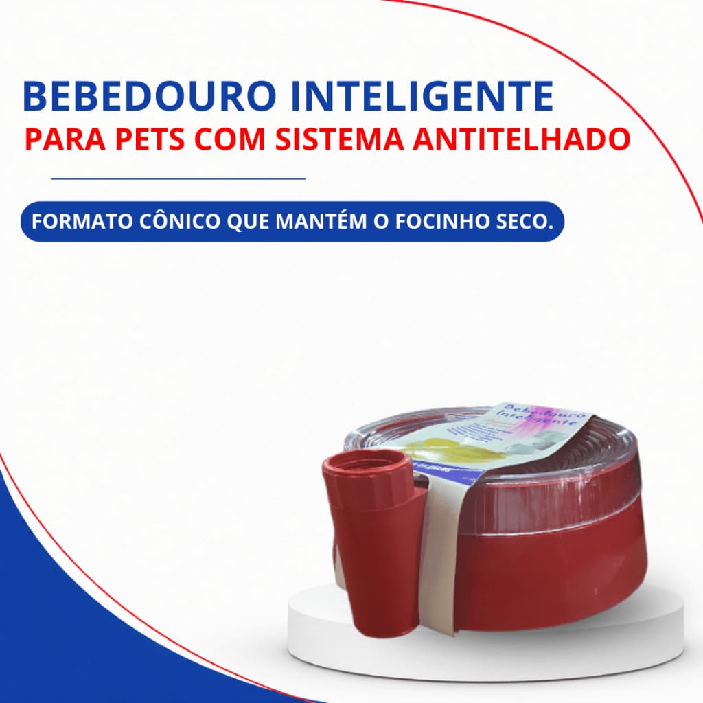 Bebedouro Para Pets Inteligente Master Pet Vermelho Prático Para o Dia a Dia