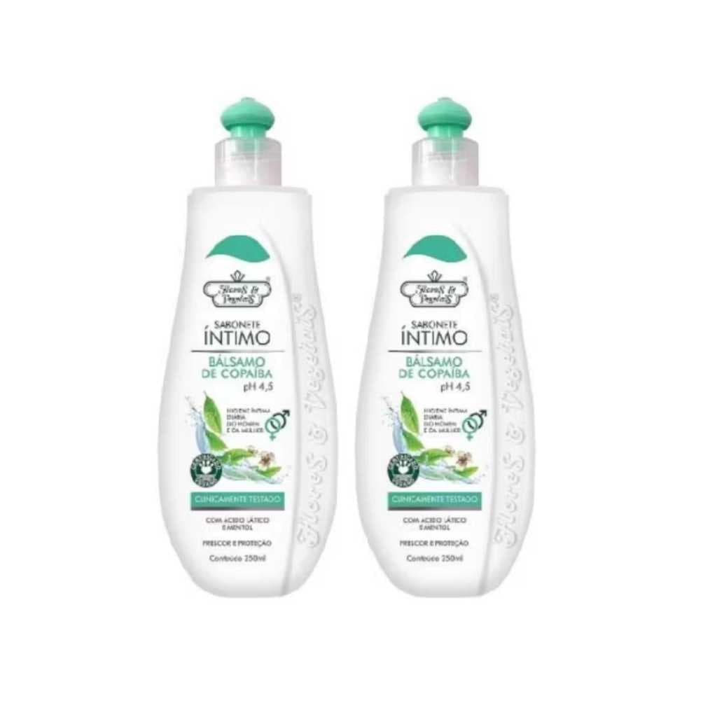 Kit com 2 Sabonete Intimo Flores e Vegetais Balsamo e Copaiba - 250ml