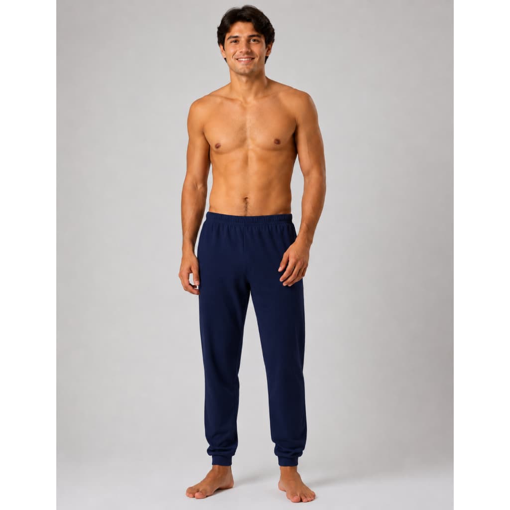 Calça de pijama masculina Magnus 100% algodão antialérgica frio inverno confortável