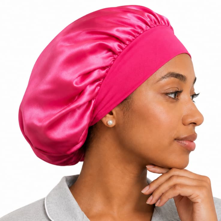 Touca de cetim  touca de cetim cabelo cacheado touca de cabelo com faixa cores variadas