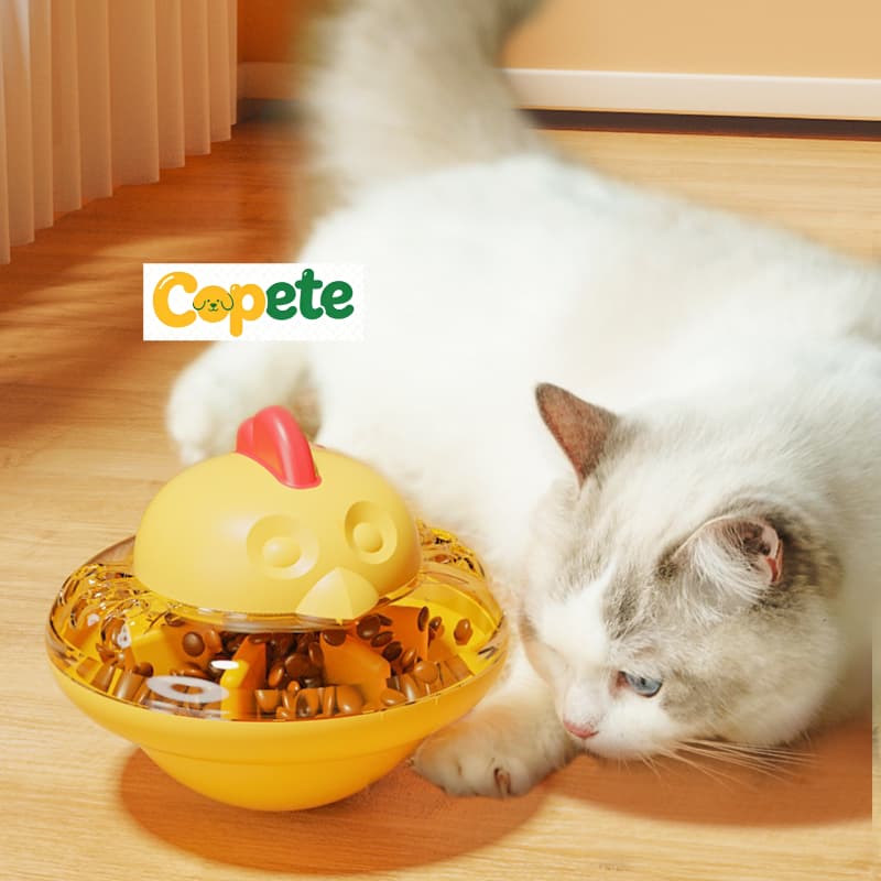 Copete Dispenser interativo de petiscos para pets Comedouro lento para pets