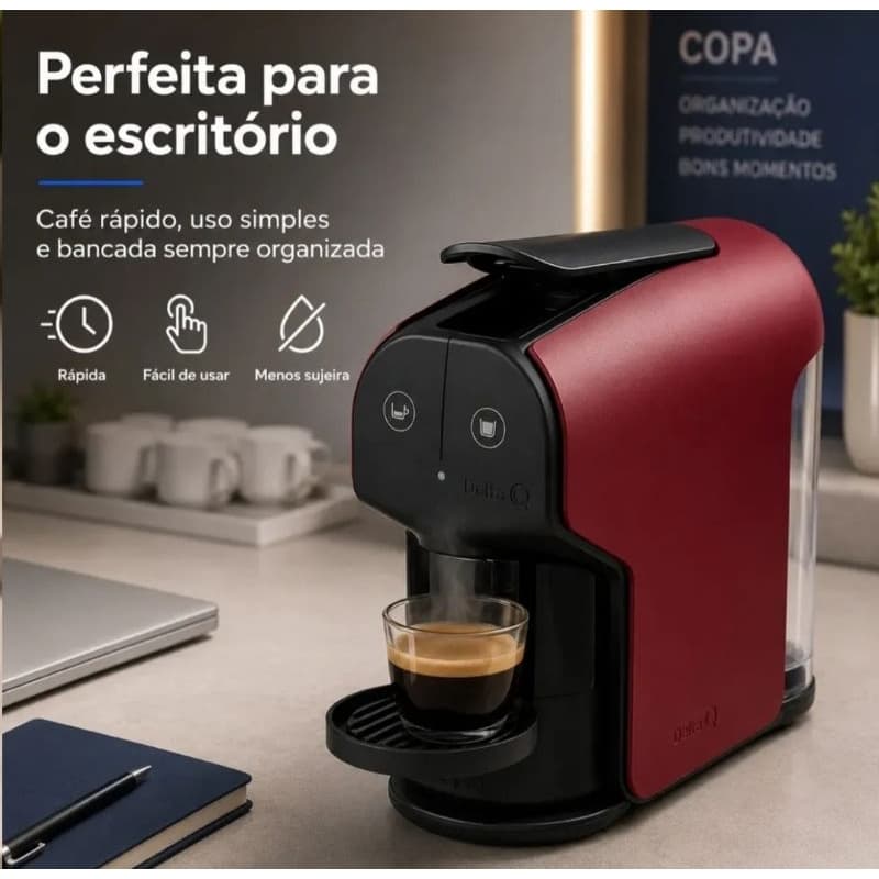 Cafeteira Delta Q Quick com 19 Bares de Pressão para Café Intenso 110v