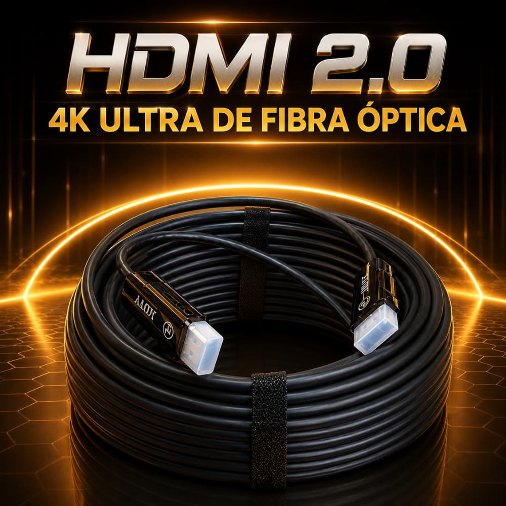 Cabo HDMI 2.0 15 Metros Fibra Óptica 4k Ultra HD 19 Pinos