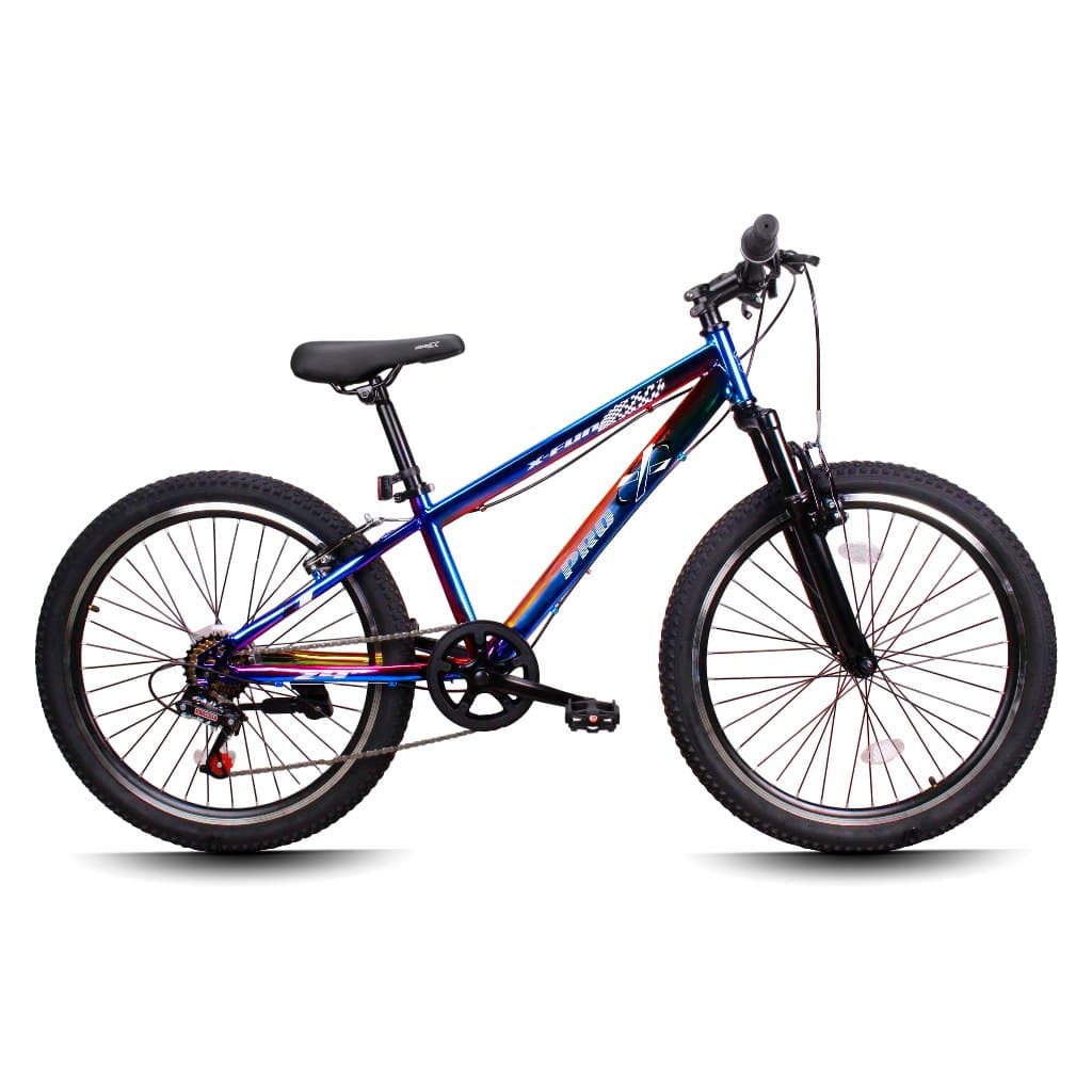 Bicicleta ProX Aro 24 XFun Cor Camaleão com Suspensão Aro Aero e Freio V-Brake Passeio MTB