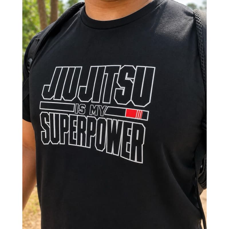 Camiseta Jiu Jitsu is my SUPERPOWER Unissex Preta Estampa Jiu Jitsu