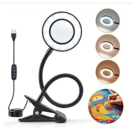 Led Glass Lamp Articulated Table Ring Light