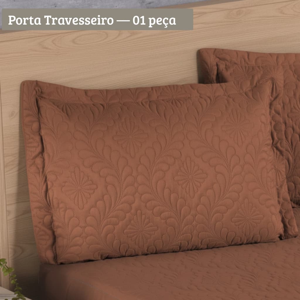 Porta Travesseiro Matelado liso 1 Peça Micropercal Toque Macio Elegance