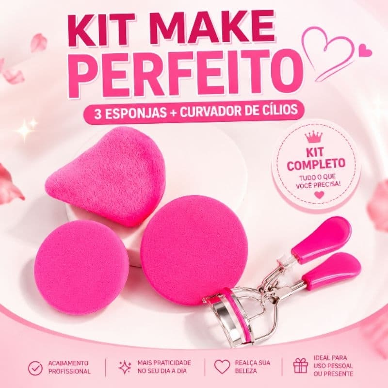 Curvex + 3 esponjas de maquiagem( 1kit curvex + esponjas de maquiagem cor rosa escuro)