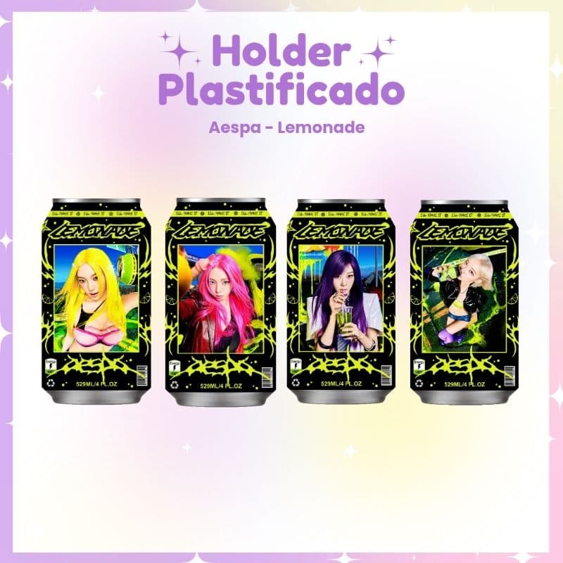 Holder Plastificado Lemonade Aespa - Escolha sua UTT (LEIA A DESCRIÇÃO)