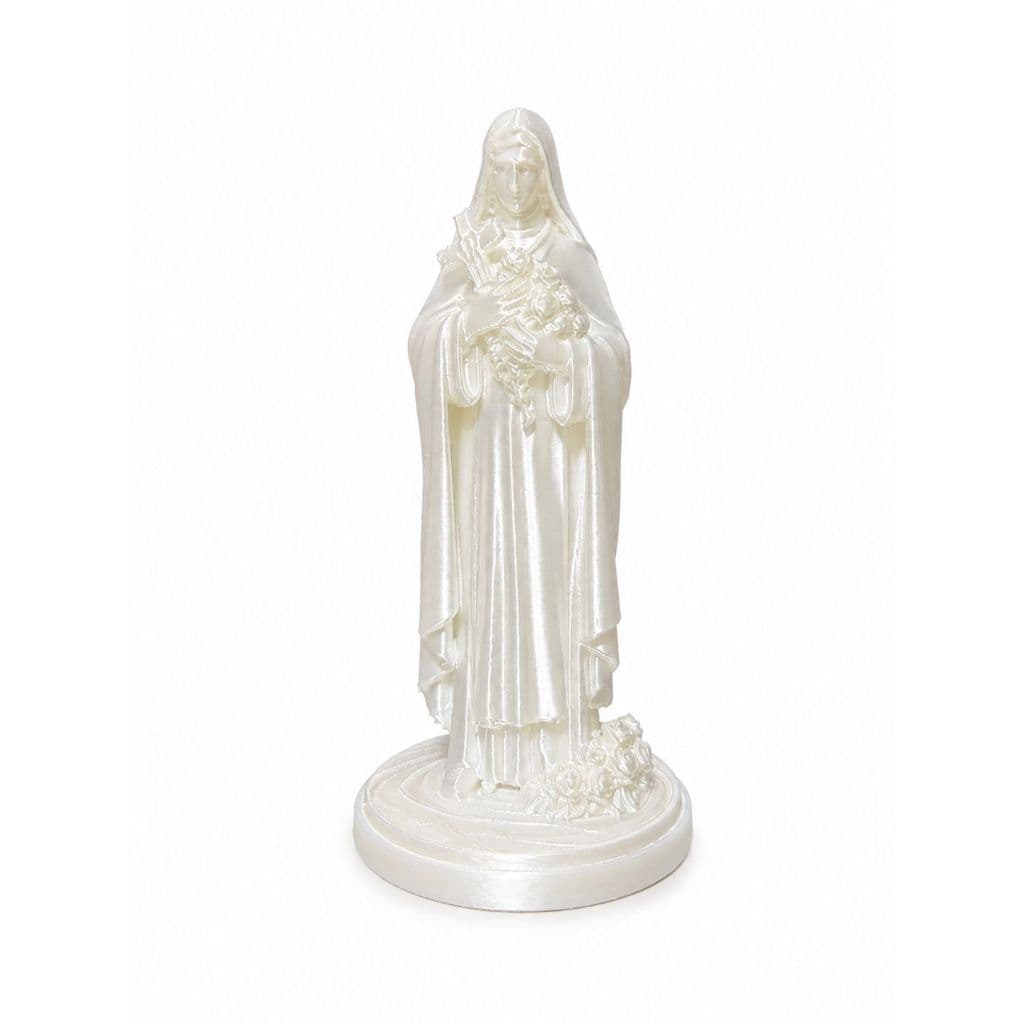 Imagem de Santa Teresinha do Menino Jesus e da Sagrada Face | Decoração Religiosa Branco