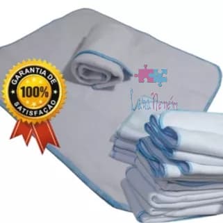 Kit 10 absorventes moletom premium 6 camadas fralda ecológica reutilizável de pano p bebê criança