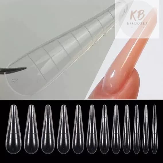 KIT Molde F1 Bailarina Almond Unhas De Gel Polygel Reutilizável Dual Form Profissional ProntoEntrega