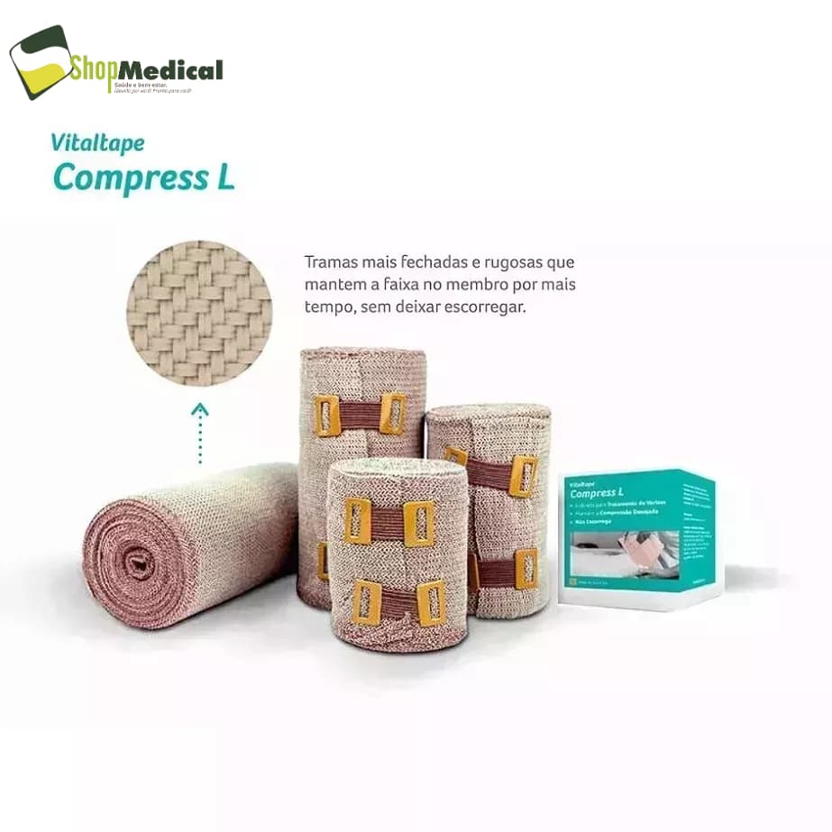 Faixa de Baixa Elasticidade Compress L Vitaltape