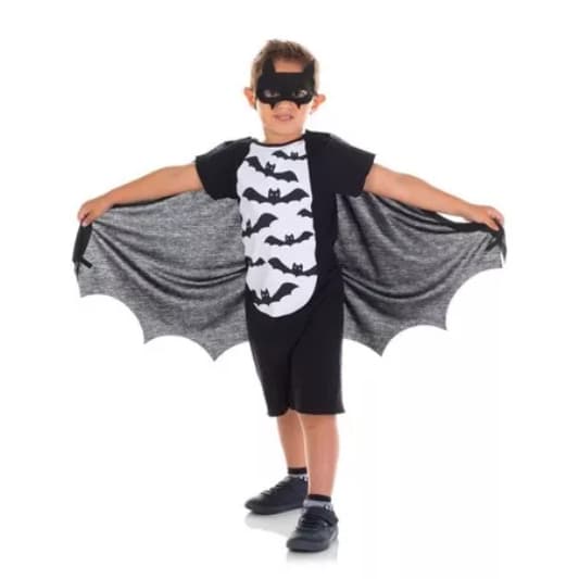 Fantasia Infantil Menino Morcego Vampiro Drácula Halloween Carnaval dia Das Crianças