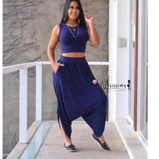 Calca Saruel Feminina Aerolook Maxi Bolso Viscolycra Evangelica Ou Danca 36 ao 44