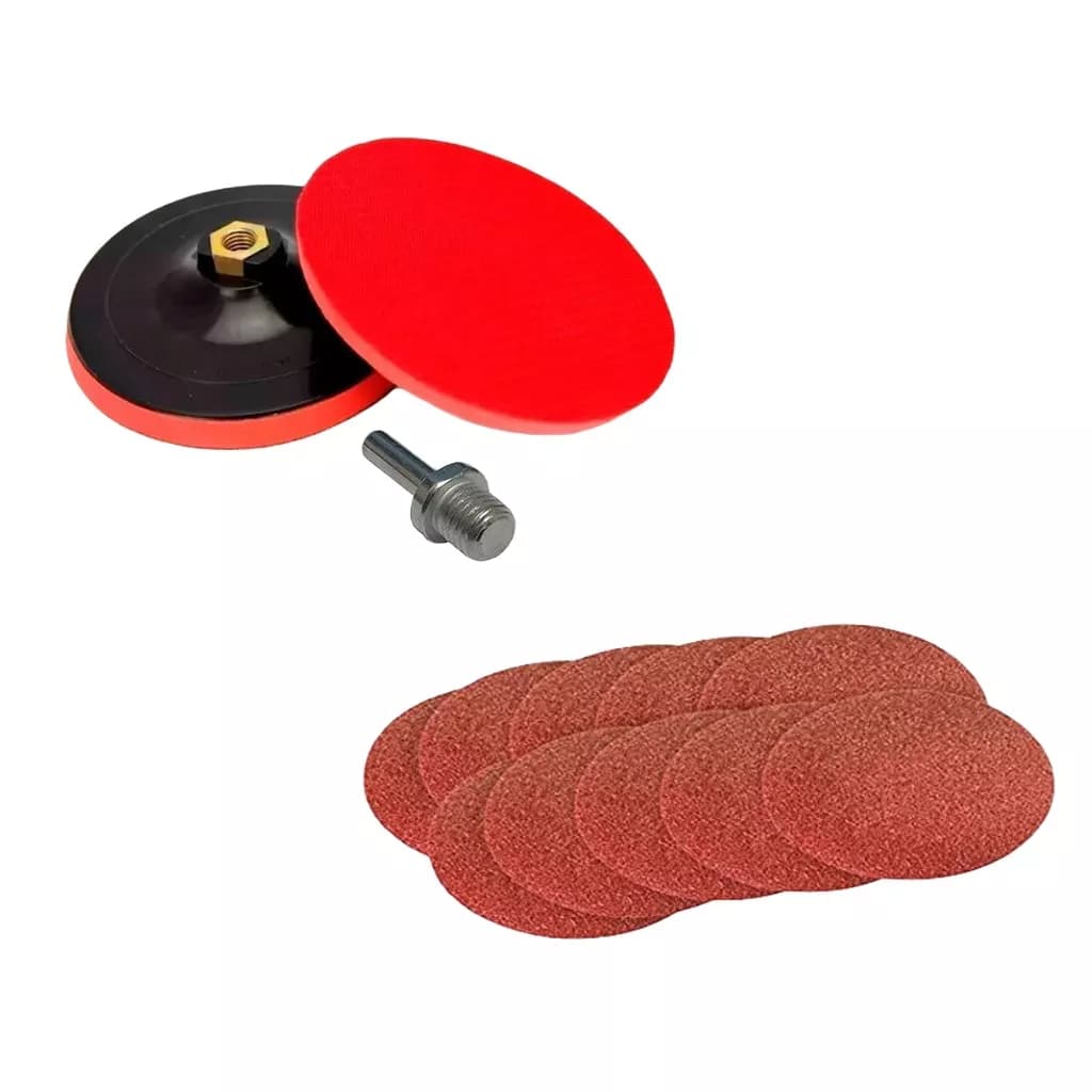 Suporte Para Lixa e Boina 125mm 5" Disco Prato De Borracha Furadeira Lixadeira Politriz Esmerilhadeira M14 Disco de Lixa Suporte Velcro Boina Velcro Disco para Lixadeira Disco de lixa para esmerilhadeira