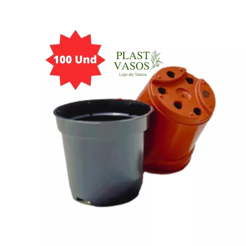 Kit 100 Vasos 6 Para Lembrancinhas Preto ou Marrom Para Mini Cactos E Suculentas