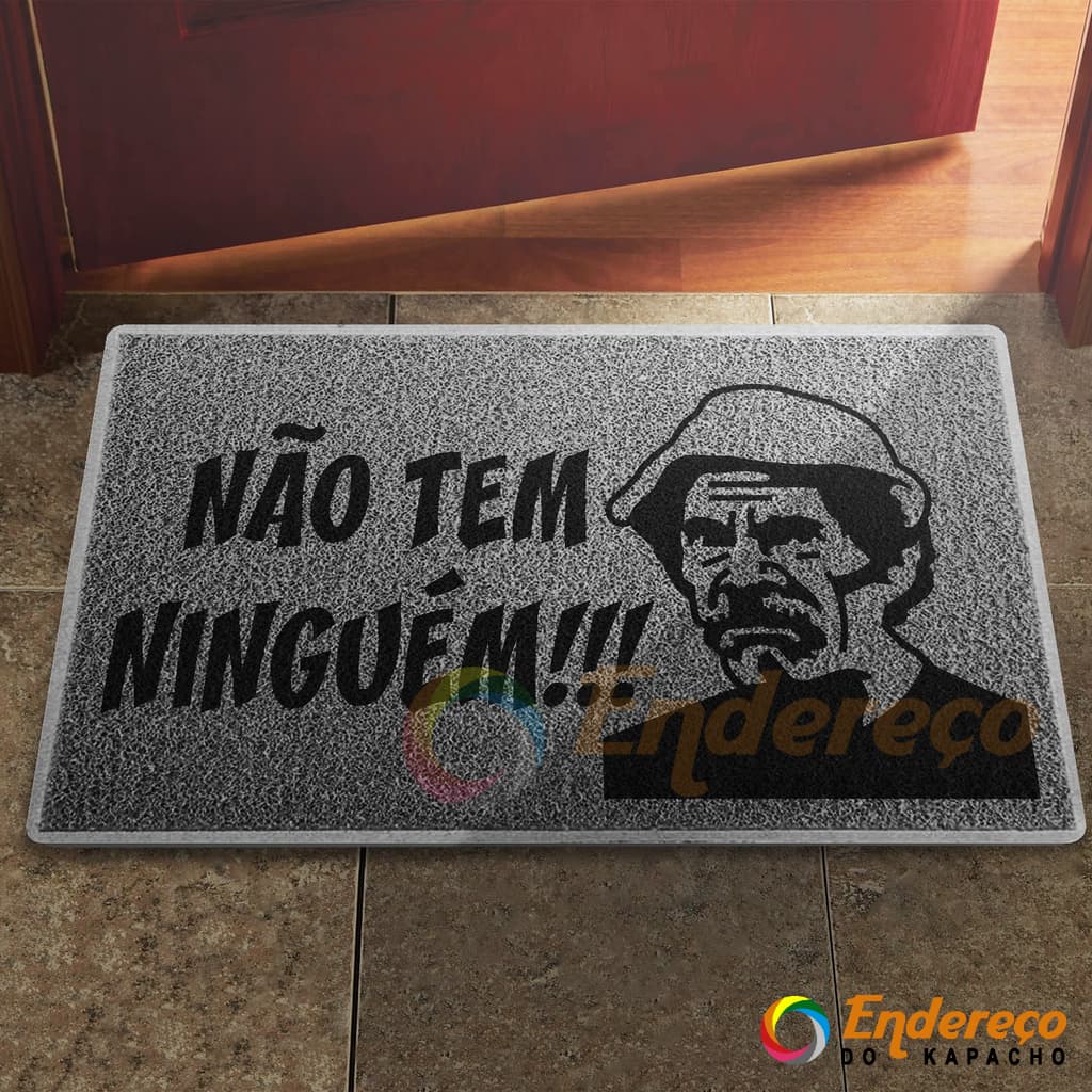 Tapete Capacho Senhor Madruga Seu Madruga Não tem Ninguém Decoração Porta Quarto