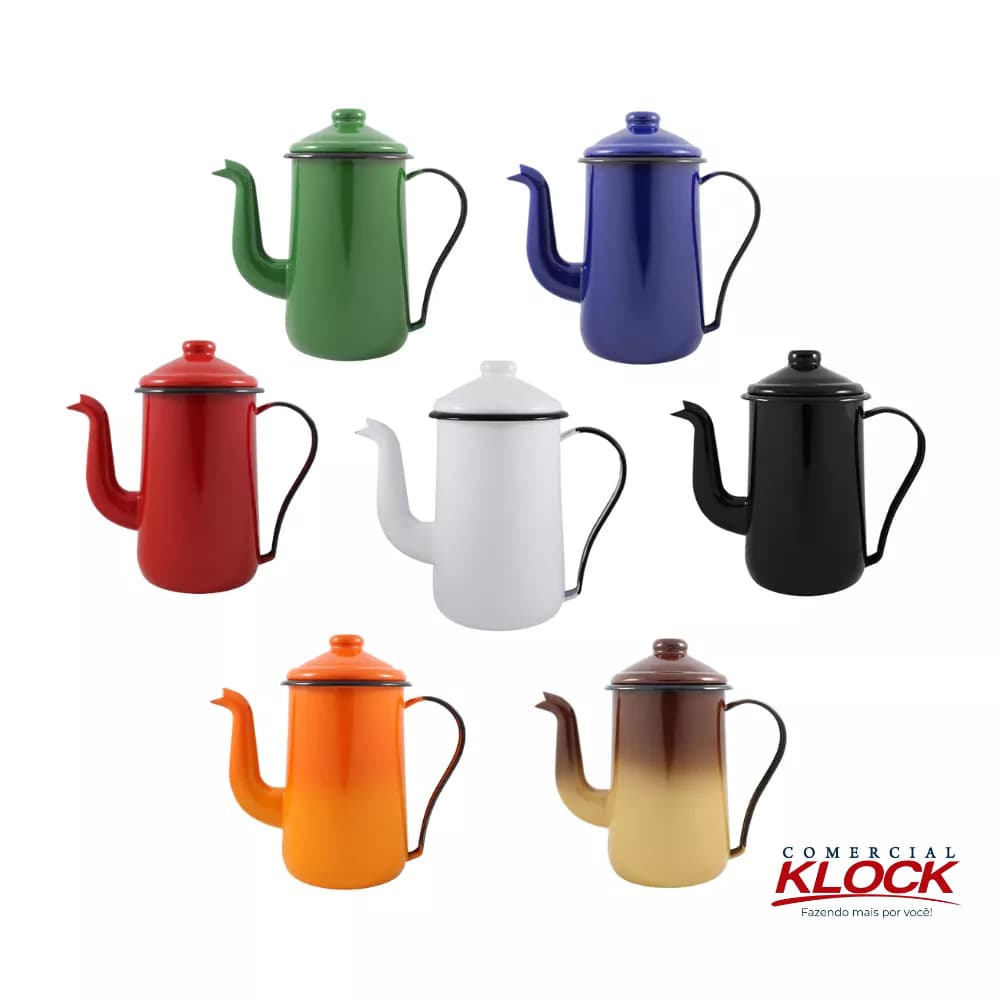 Bule Esmaltado Tradicional Ewel Mãe Ágata - 14cm - 1,5L