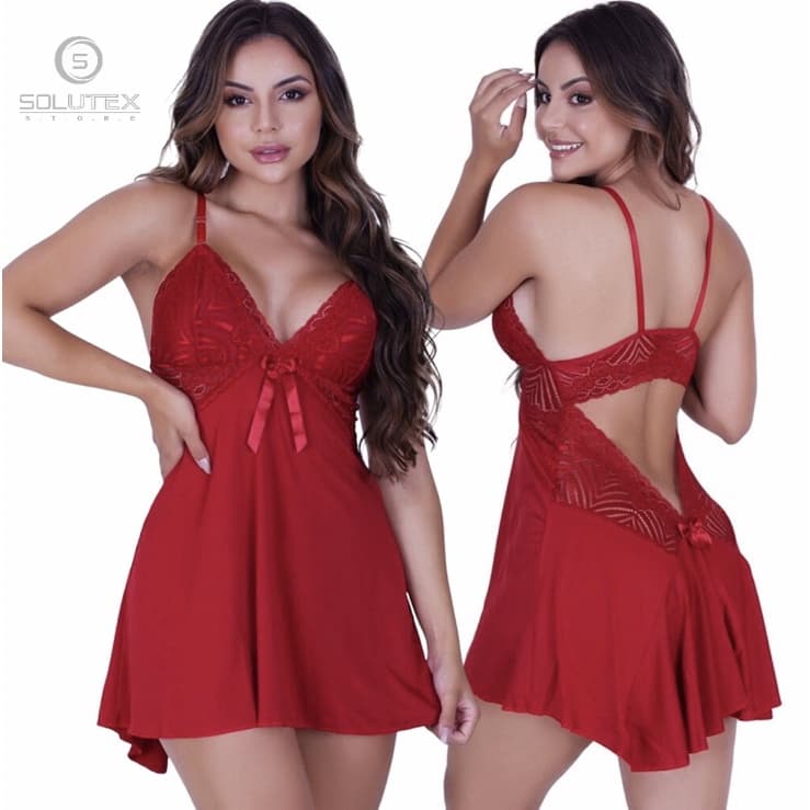 Camisola Sensual Feminina adulto Pijama Roupa de Dormir confortável