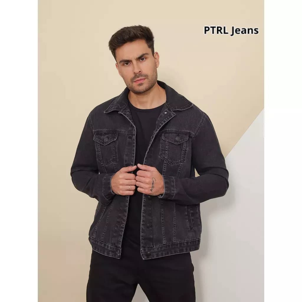 Jaqueta Masculina Jeans Preto
