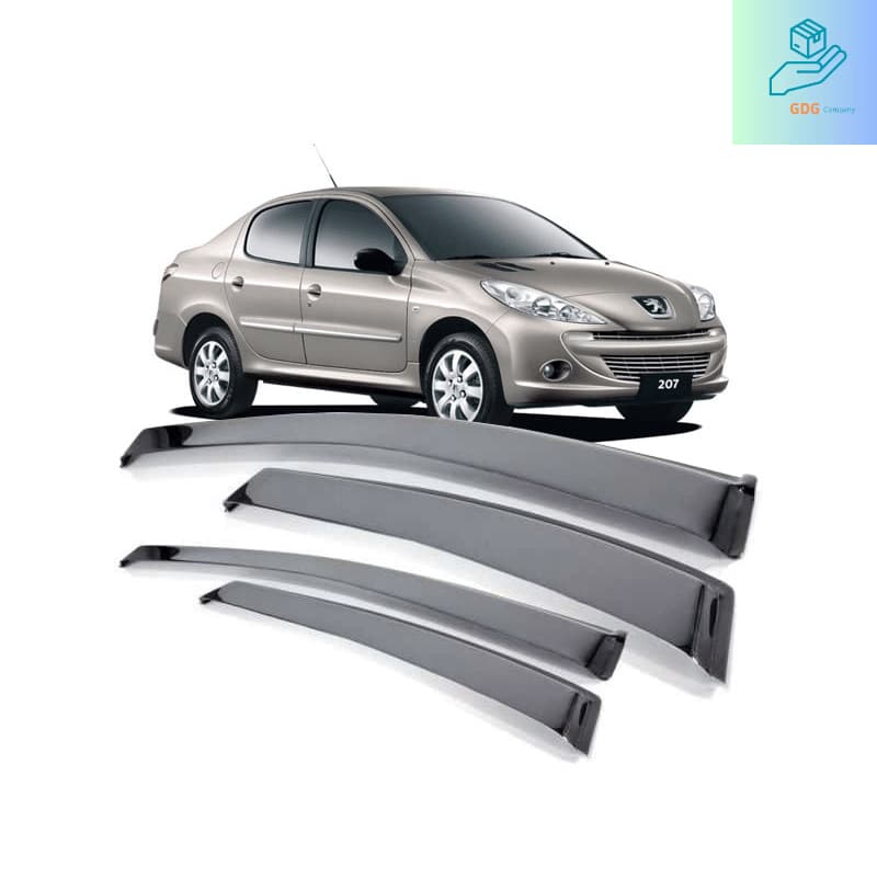Calha de Chuva Fumê JG Completo para o PEUGEOT PASSION - Ano de aplicação de 2000 à 2013 - 4 portas