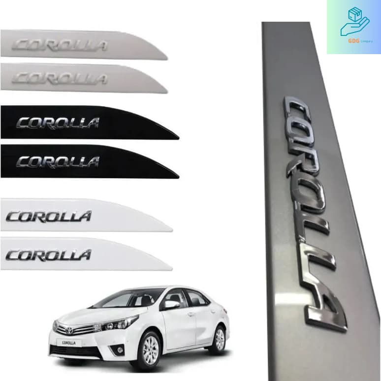 Friso Lateral ponta Facão TOYOTA COROLLA  Grafia Cromada - Todos os modelos -  Todas as Cores.