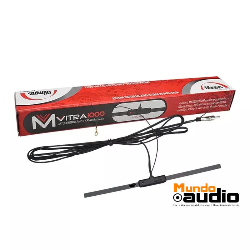 Antena Interna Universal Maxi Vitra 1000 Amplificada Automotiva