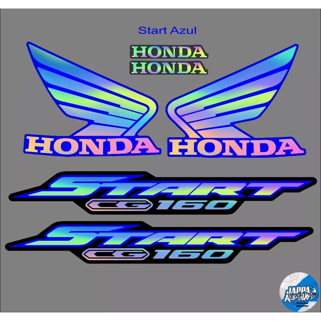 Kit start 160 2022-2023 Holográfico camaleão CG - HONDA