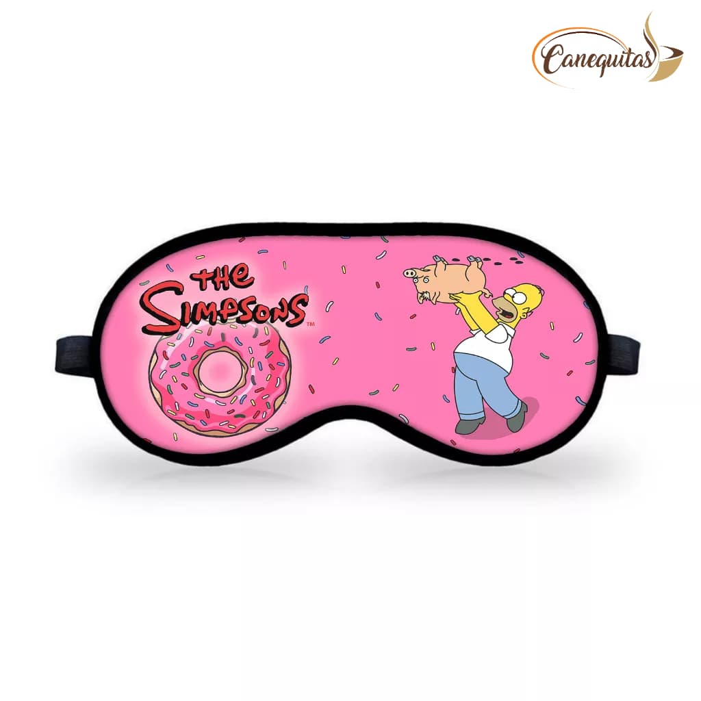Tapa Olho Simpsons Rosquinha Homer Porco Aranha Mascara de Dormir