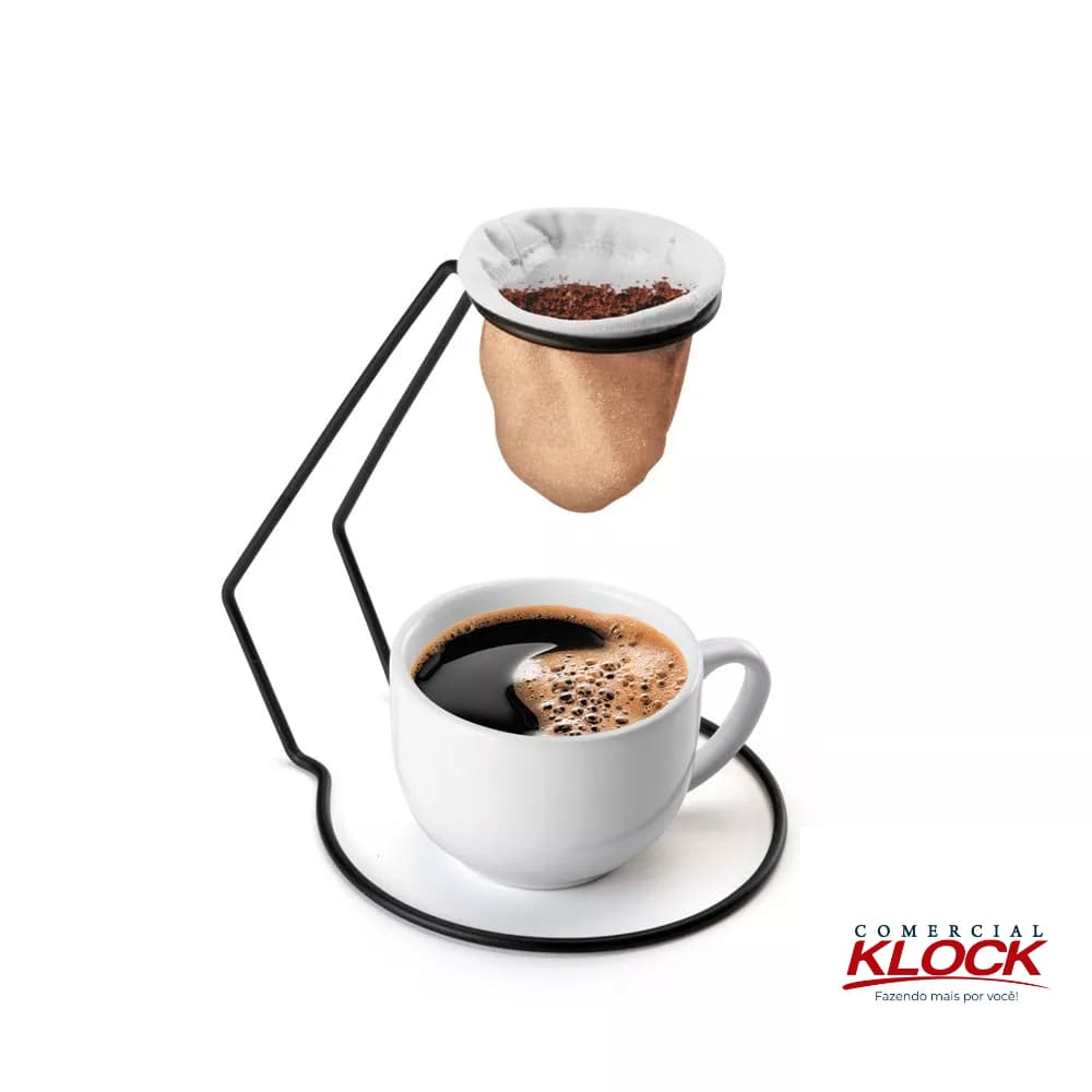 Coador De Café Com Suporte Fast Coffee + Filtro Pano